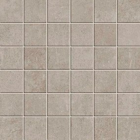 Mosaico in gres porcellanato Draft Grey grigio opaco L 30 x L 30cm x Sp. 8 mm, 10 pezzi