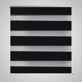 Tenda A Rullo Oscurante Zebra 80x150cm Nera /
