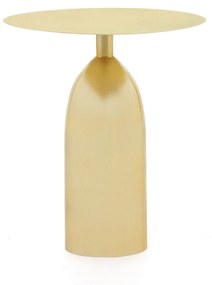 Kave Home - Tavolino Matilda in metallo finitura oro Ø 48 cm
