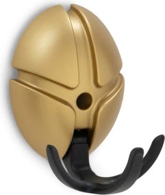 Gancio da parete nero/dorato in plastica Tick – Spinder Design