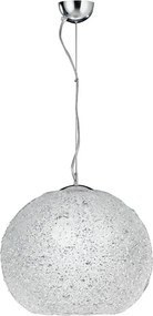 Lampadario Neoclassico Astra trasparente paralume cromo 3x E27 Ø45cm LUCE AMBIENTE DESIGN