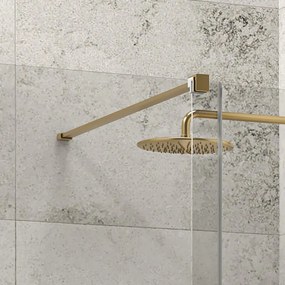 Kamalu - Porta doccia color oro senza telaio 160 cm | KNM4000G