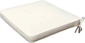 Cuscino Real Seduta 50x45x4 cm in Poliestere Ecrù...
