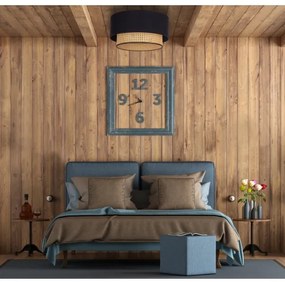 Duolla - Plafoniera BOHO 1xE27/15W/230V diametro 45 cm nero/rattan