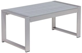 Tavolino da giardino alluminio anodizzato grigio chiaro 90 x 50 cm SALERNO Beliani
