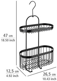 WENKO 23880100 – Mensola CLASSIC PL. NERO 26,5x47 cm nera