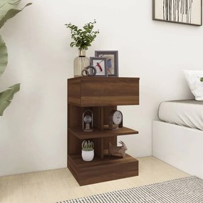 Comodino Rovere Marrone 40x35x65 Cm İn Legno Multistrato /