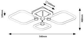 Rabalux 71006 - Plafoniera LED dimmerabile SOTIRIS LED/47W/230V + telecomando