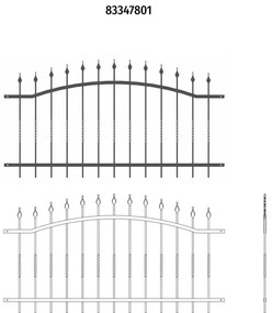 Recinzione Luxury in acciaio L 196 x H 106 x P 3 cm