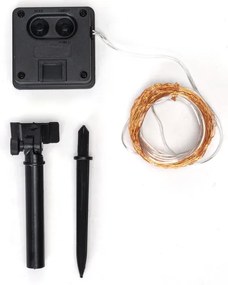 Aigostar - Catena di Natale solare a LED 100xLED/8 funzioni 12m IP65 bianco caldo