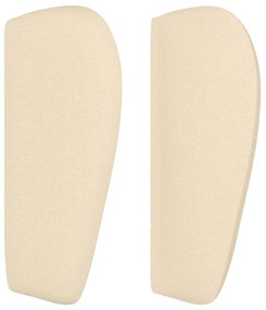 Testiera ad orecchio crema 83 x 23 x 78/88 cm in tessuto
