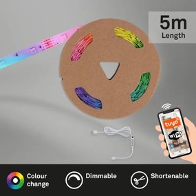 Brilo - Striscia LED RGBW dimmerabile 6,6m LED/7,5W/USB Tuya