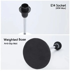 Aigostar - Lampada da tavolo 1xE14/40W/230V nero