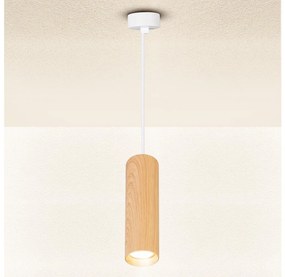 Brilagi - Lampadario a sospensione con filo SELE 1xGU10/30W/230V bianco/decorazioni in rovere
