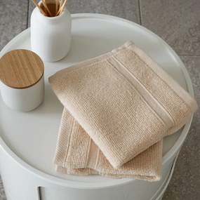Set di asciugamani tipo terry beige in cotone 2 pz 30x30 cm Zero Twist – Catherine Lansfield