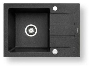 Pyramis 70165701 - Lavello cucina NEXT 62x44 cm granito/nero