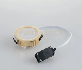 Incasso led fusion oro in alluminio 5w 400lm 4000k 7x7x3,2cm inc-fu...