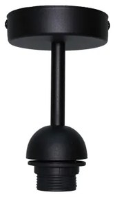 Duolla - Lampadario a plafone OVAL 1xE27/15W/230V grigio