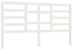 Testiera per letto bianca 186x4x104cm in legno massello di pino