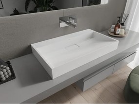 Mexen Ava lavabo da appoggio in conglomerato B/O 80 x 46 cm, bianco - 23018000