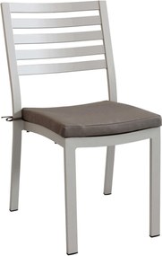 DEXTER - sedia da giardino in alluminio impilabile con cuscino