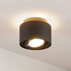 Arcchio plafoniera Walisa, Ø 15 cm, nero, metallo, GU10