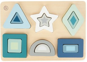 Bieco - Puzzle a incastro in legno - forme