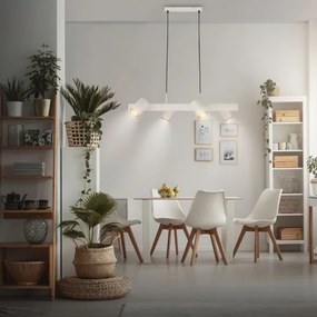 Briloner 4058044 - Lampada a sospensione su cavo ERA 4xGU10/10W/230V, colore crema