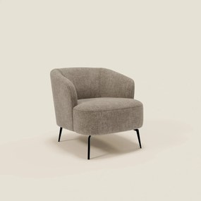 Renoa Poltroncina dall'eleganza moderna in tessuto smacchiabile T24 marrone tortora