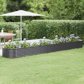 Letto Da Giardino İn Acciaio A Polvere 440x80x36 Cm Antracite /