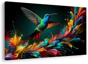Quadro su tela – Colibrì colorato in volo