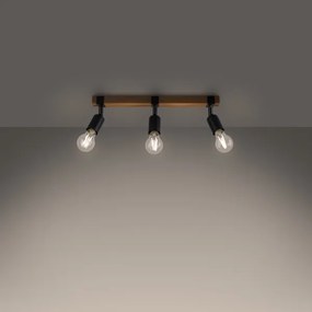 Sollux SL.1297 - Faretto ZUCA 3xE27/15W/230V nero