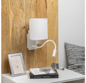 Brilagi - LED Lampada flessibile da muro NUBILA 1xE27/25W/230V + LED/3W bianco