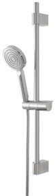 Saliscendi doccia 70 cm regolabile con doccetta tonda in ABS cromato lucido Hidra