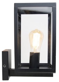 Lampada da parete per esterni intelligente nera con vetro 30 cm incl. Wifi ST64 - Rotterdam