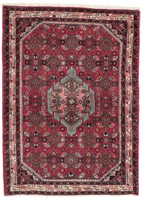 Hamedan Tappeto 110x140 Rosso (Iran) Annodato A Mano
