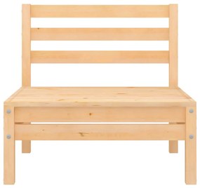 Set Salotto da Giardino 4 pz in Legno Massello di Pino