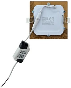 Lampada LED da incasso SQUARE LED/6W/230V 4200K 11,8x11,8 cm marrone