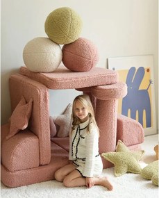 Cuscino per divano da bambini verde con rivestimento in bouclé Ball – Wigiwama