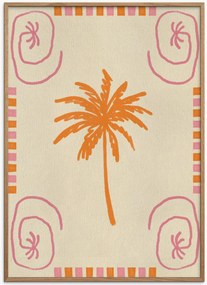 Stampa digitale incorniciata Summer Palms Dance by Shatha Al Dafai