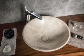 Lavabo rotondo beige in ceramica ø 42 cm Dalma – Sapho