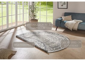 Tappeto da esterno grigio e crema , ø 200 cm Siruma - NORTHRUGS