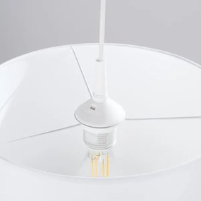 Sollux SL.1403 - Lampadario a sospensione con filo NOVA 1xE27/15W/230V diametro 30 cm bianco