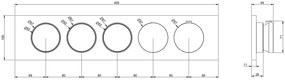 Parti esterne per miscelatore termostatico a tre funzioni indipendenti parti incasso non inclusa brass brushed 66224 gessi