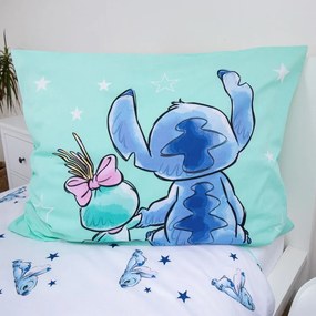 Set copripiumino e federa da bambini color menta in cotone per letto singolo 140x200 cm Lilo &amp; Stitch "Buddies" – Jerry Fabrics