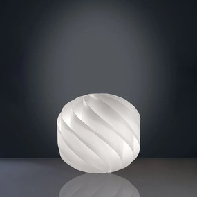 Lampada Da Tavolo Globe 1 Luce In Polilux Bianco D40 Made In Italy
