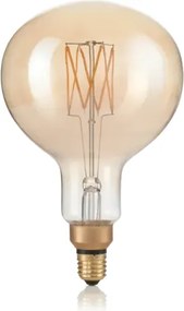 Lampadina attacco e27 in vetro globo ambra 4 w 320 lm 1800 k d160