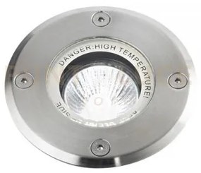 Faretto segnapassi in acciaio ad incasso per esterni point ip65 d.1...