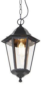 Classica lampada a sospensione da esterno nera IP44 - Havana Up