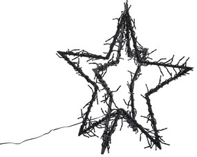 Stella di Natale nera con LED IP44 - Brilli